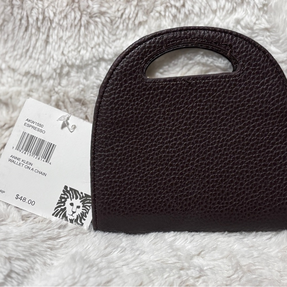 Anne Klein Wallet on a Chain in Espresso Colorway - Picture 4 of 5